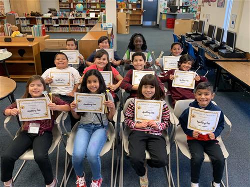 students participate in the spelling bee